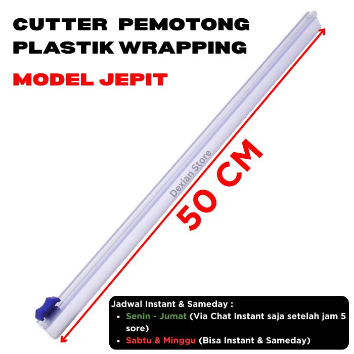Gambar Cutter pemotong plastik wrapping ukuran 50 CM model jepit dari Dexian Store undefined Tokopedia