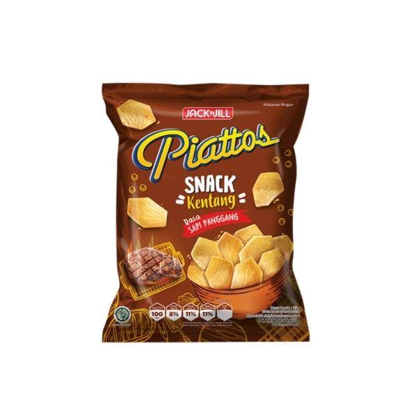 Gambar Piattos Snack Kentang Sapi Panggang 68gr / BBQ / Piatos Sambal Geprek - Sapi Pgg 120gr dari sertamart undefined Tokopedia