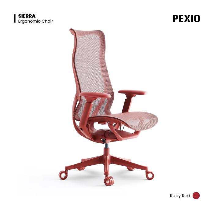 Gambar PEXIO Kursi Ergonomis Premium Sierra - Ruby Red dari Pexio Ergonomic undefined Tokopedia