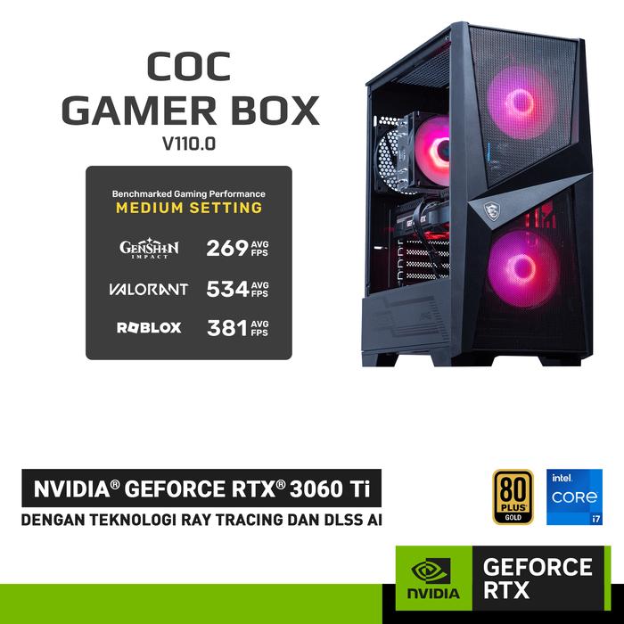 Gambar COC GAMER'S BOX V110.0 RTX 3060 Ti - Paket PC Rakitan Intel Gen 13 dari COC Komputer undefined Tokopedia