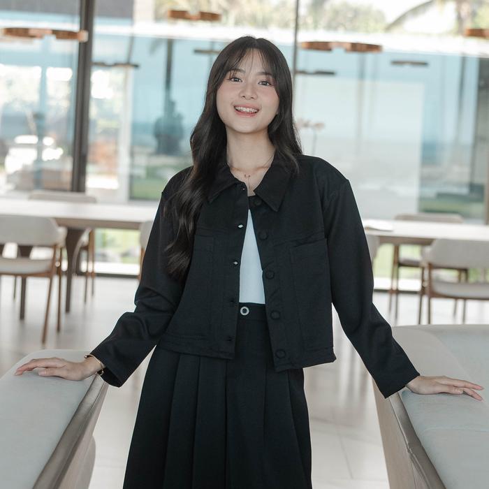 Gambar Beatrice Clothing Berkley Blouse - Outer Lengan Panjang Wanita - Black dari Beatrice Clothing undefined Tokopedia