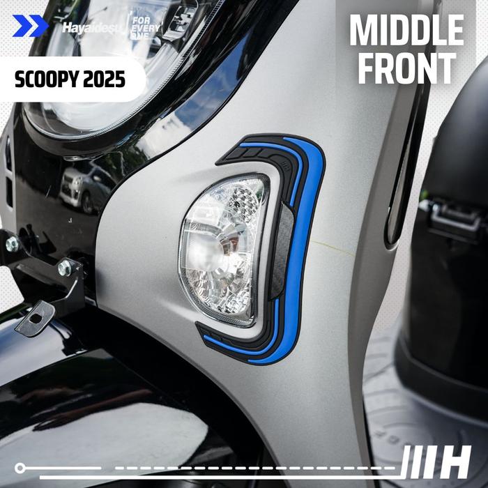 Gambar Hayaidesu Scoopy 2025 Body Protector MIDDLE FRONT Cover - BIRU dari Hayaidesu Indonesia undefined Tokopedia