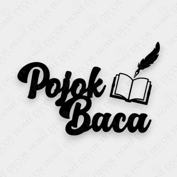 Gambar Hiasan Dinding Dekorasi Aesthetic Tulisan POJOK BACA | Cutting laser | Studiolaseryk - Hitam dari studioolaser undefined Tokopedia