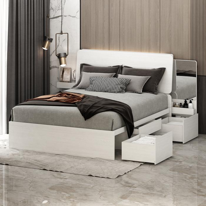 Gambar Pro Design Seville BD160 Dipan / Tempat Tidur Dengan Laci - White Ash dari Pro Design Furniture undefined Tokopedia