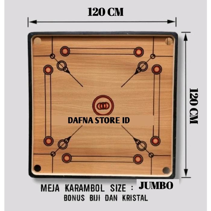 Gambar MEJA KARAMBOL/PAPAN KARAMBOL UKURAN JUMBO 120 X 120 CM GRATIS BIJI DAN KRISTAL KARAMBOL Pendidikan Board Games - JUMBO DUS+BUBLE dari Dafna Store ID_NEW undefined Tokopedia