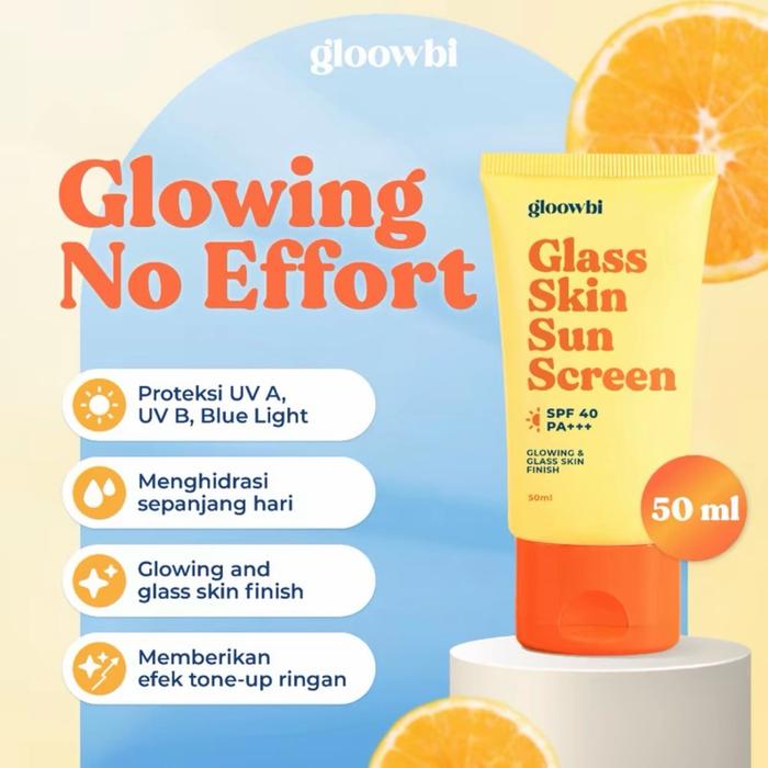 Gambar (KEMASAN LAMA) READY STOCK GLOOWBI GLASS SKIN SUNSCREEN SPF 40 PA+++ SUNSCREEN TONE UP KULIT KERING KULIT NORMAL KULIT BERMINYAK KULIT BERJERAWAT GLOOW & BE dari Aviorstuff.id undefined Tokopedia