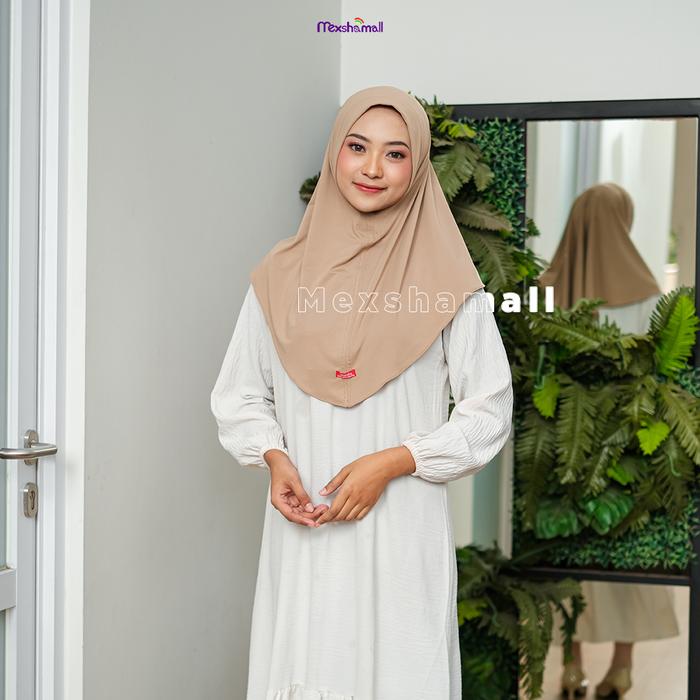 Gambar Shamira Bergo Asoka Hijab Khimar Wanita Dewasa Non Pet Non Tali Jilbab Instan Hamidah  Perempuan Kerudung Daily Sport Sporty Olahraga Size M Menutup Dada Bahan Jersey Terbaru Muslim Full Variasi Warna Syari - LATTE dari mexshamall undefined Tokopedia