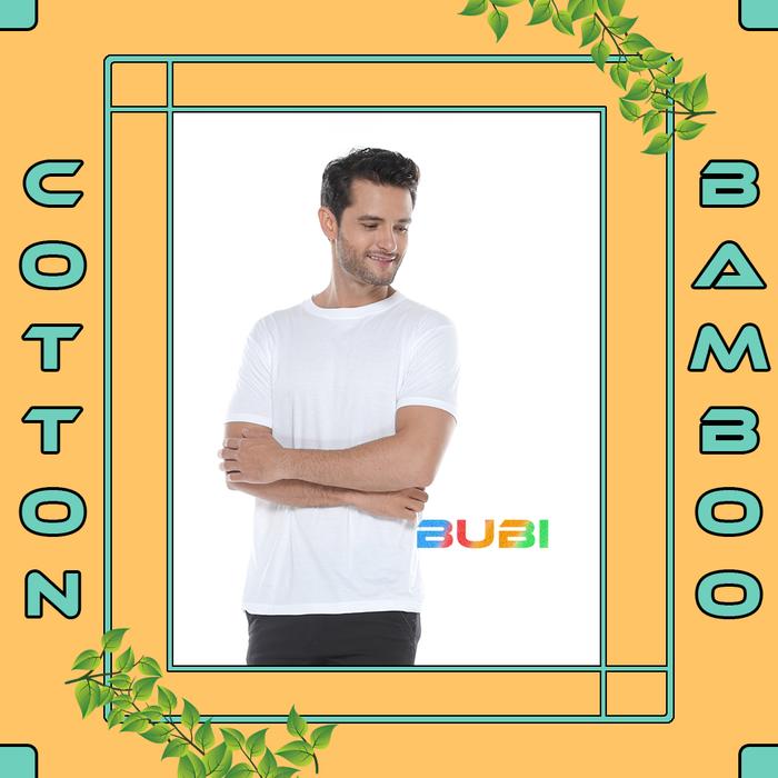 Gambar KAOS POLOS COTTON BAMBOO T-SHIRT | KATUN BAMBU 30S - WHITE, S dari BUBI MINIMALIST STYLE undefined Tokopedia