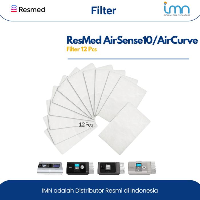 Gambar Filter isi 12 pcs Resmed AirSense 10/AirCurve 10/Lumis 150 ST-A - Hypoallergenic Filters - Distributor Resmi Indonesia - Filter Hypoallergenic 12 pcs dari Indo Medika Nusantara undefined Tokopedia