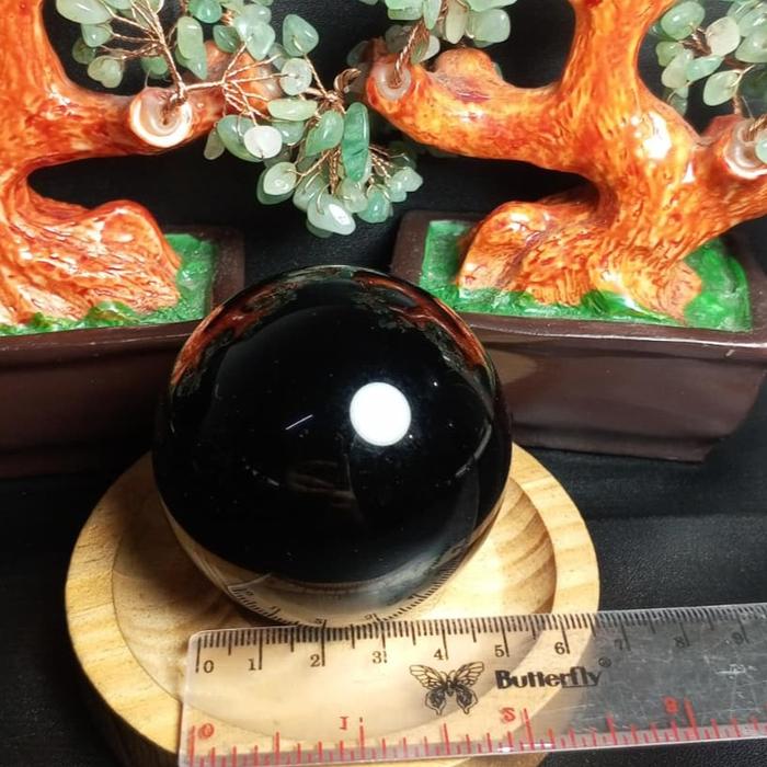 Gambar Batu Natural Black Obsidian Sphere (4) dari Natural Galeri undefined Tokopedia