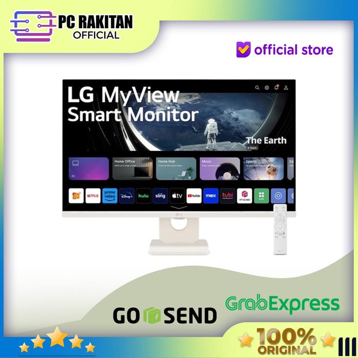 Gambar LG MYVIEW SMART MONITOR 27 INCH 27U511SA-W IPS FHD 1080P 5MS 100HZ SPEAKER WEBOS WHITE 3Y dari PC Rakitan Official undefined Tokopedia