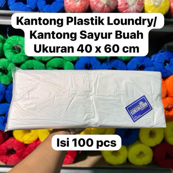 Gambar Plastik Loundry Isi 100 pcs Ukuran 40 x 60 cm Semi Blur Tidak Bening - Plastik Serbaguna / Plastik HDPE Bening dari DT Plant & Garden undefined Tokopedia