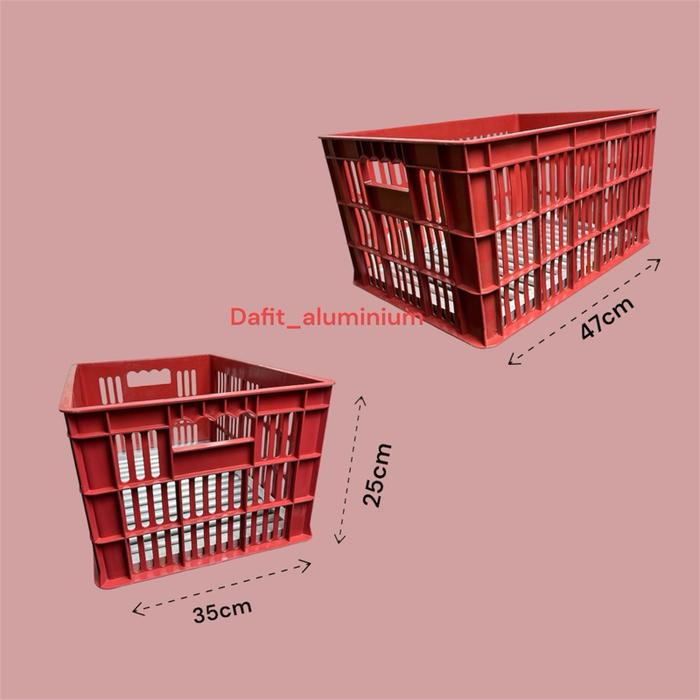 Gambar Alat Sortir Ikan Lele Aluminium Lengkap dengan Krat/Bak Sortir 40L - Alat+krat (KECIL), Isi 6ekor/kg dari Dafit aluminium undefined 5 Tokopedia