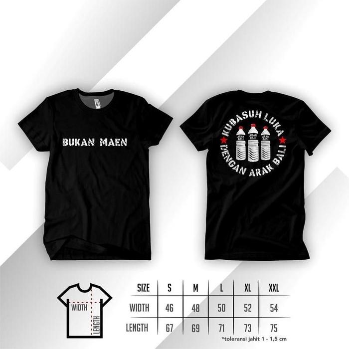 Gambar Kaos Arak Bali Baju T-shirt Distro Kubasuh Luka Dengan Arak Bali - Hitam, M dari anna store 48 undefined Tokopedia