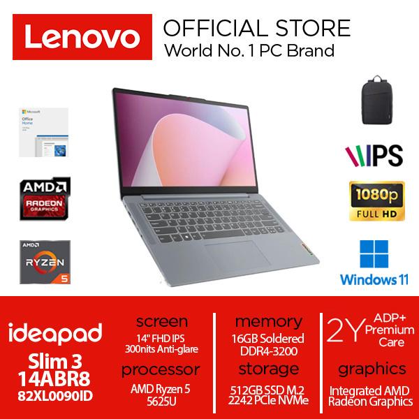 Gambar Lenovo IdeaPad Slim 3 14ABR8 90ID Ryzen 5-5625U 16GB 512GB Win11+OHS2024 dari Lenovo Authorized Bandung undefined Tokopedia