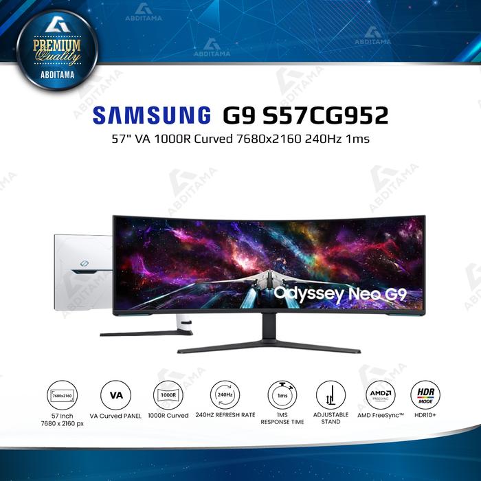 Gambar Monitor LED Odyssey Neo G9 G95NC Samsung S57CG952 57" 7680x2160 240Hz - S57CG952, Seller dari Abditama Official undefined Tokopedia