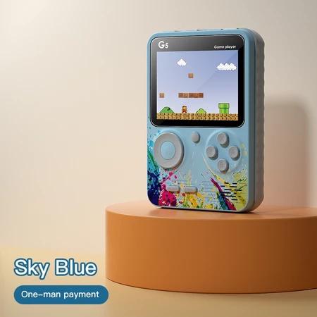 Gambar TROPCORE Mall  G5 Konsol Permainan Handheld dengan 500 Game Klasik Layar 3.0 Inci Portabel Gamepad Warna Macaron 2 Pemain Bateri Tahan Lama Garansi 12 Bulan - Biru-1 player dari TROPCORE Mall undefined Tokopedia