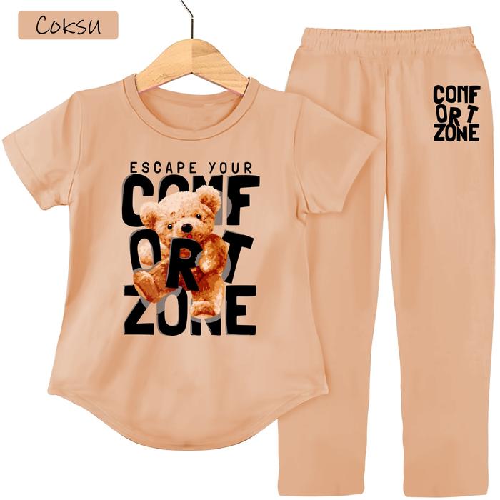 Gambar Setelan Anak Anak-Anak Perempuan Cp BEARZONE ZM3 000215 Baju pakaian Pendek Celana Panjang - Coksu New, S 1-2 TAHUN dari ZM3Clothing undefined Tokopedia