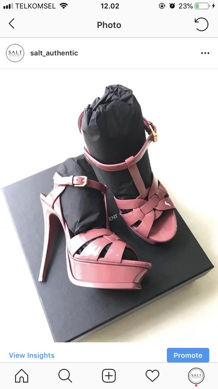 Jual YSL Tribute Heels Rose Size 40 