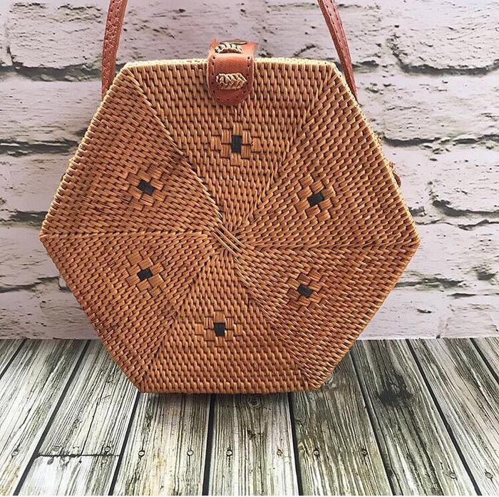 Gambar Tas rotan bali full ata TALI KULIT SAPI HEXA dari Dnizshop 2 undefined Tokopedia