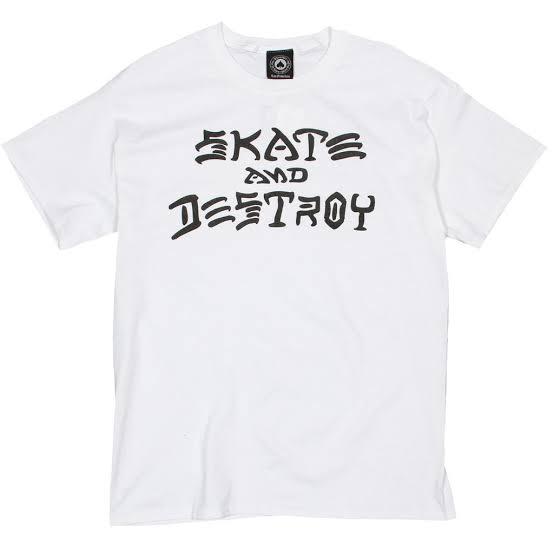 Jual Thrasher Skate and Destroy - White 