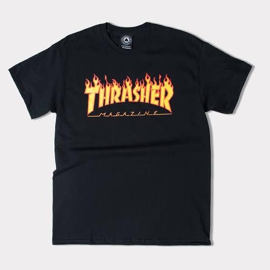 Jual Thrasher T-Shirt Flame - Black 