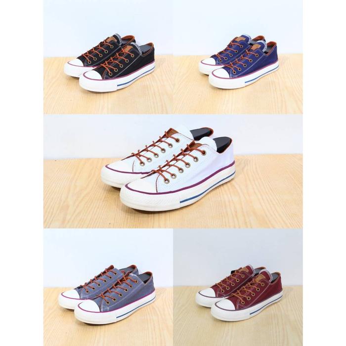 Sepatu Converse Peached Putih, Hitam, Navy, Abu, Maroon C PEACHED  HITAM, 36