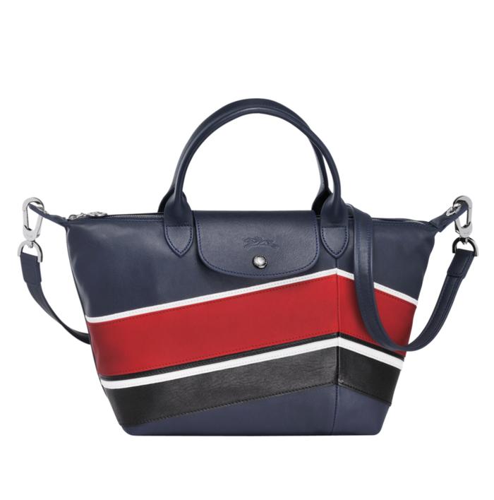longchamp cuir chevron