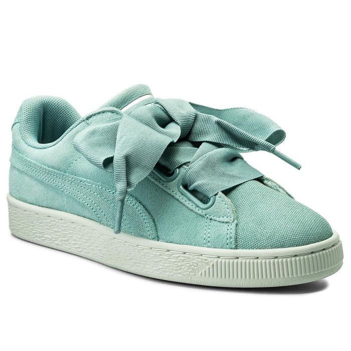 Sepatu Puma Suede Heart Pebble Bow Satin Tenis Puma Basket Bow