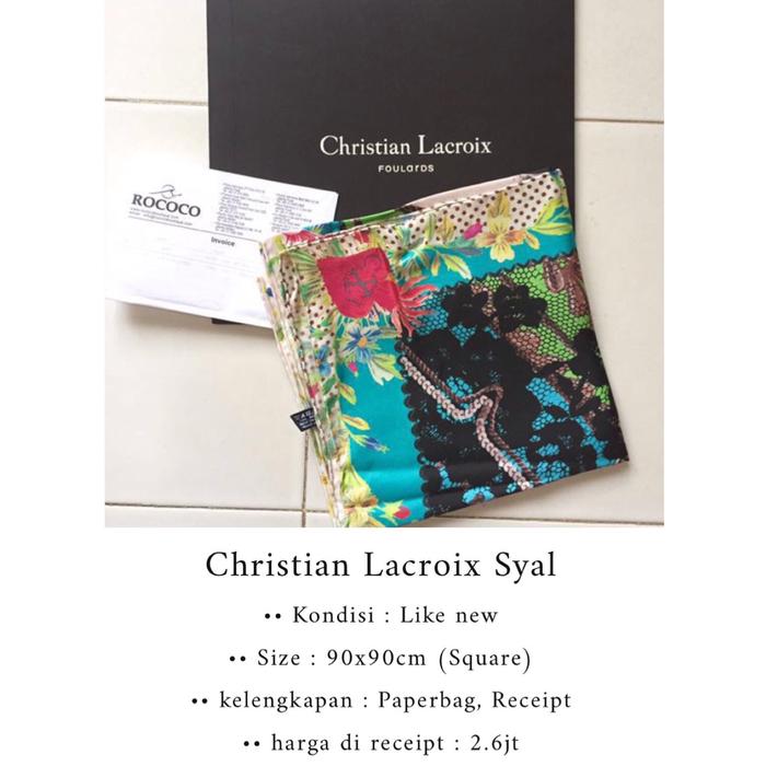 Jual Christian Lacroix Syal | Authentic 