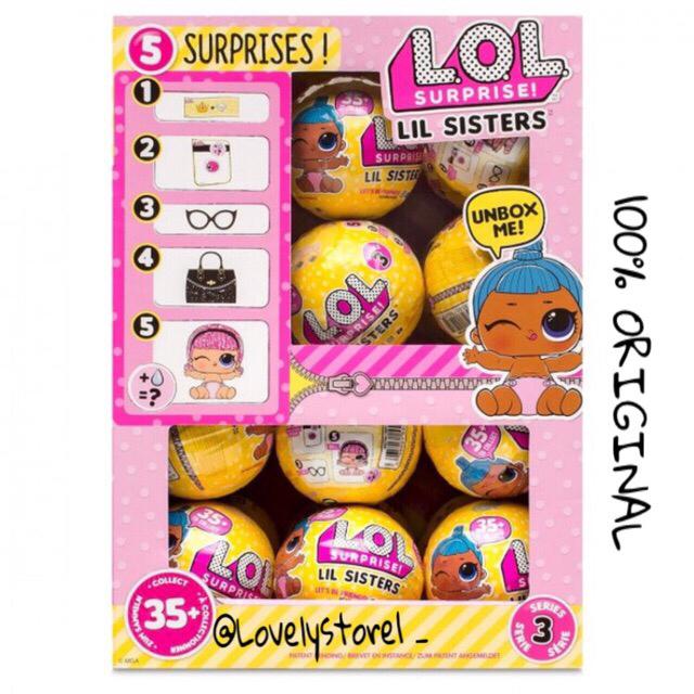 Mainan Lol Sisters Series Lol Suprise Doll Lil Sister Series