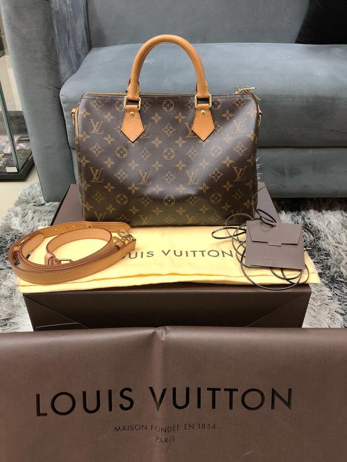 Jual Lv speedy bandouliere 30 monogram - Jakarta Barat - Tiwi coklat |  Tokopedia