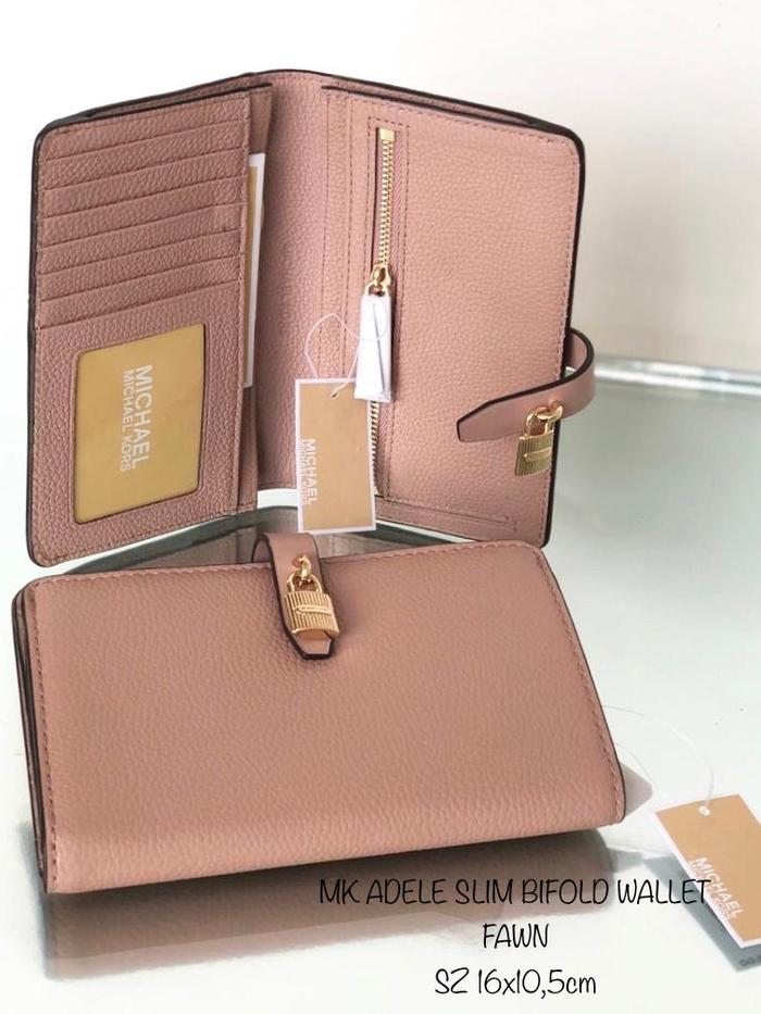 mk adele slim bifold wallet