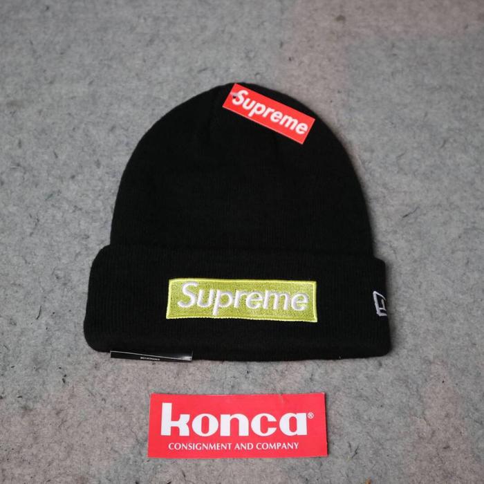 Jual SUPREME NEW ERA FW18 BEANIE BLACK 