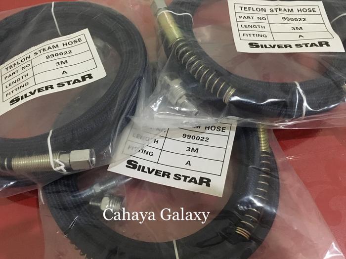 Gambar Selang setrika uap 3mtr / selang 3mtr silverstar teflon hose grade A dari Cahaya Metal Sewing undefined Tokopedia