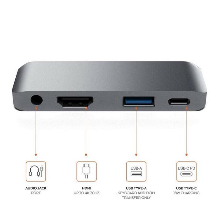 Hdmi Adapter Ipad Pro 11 Headphone Adapter USB C Adapter, 6-in-1