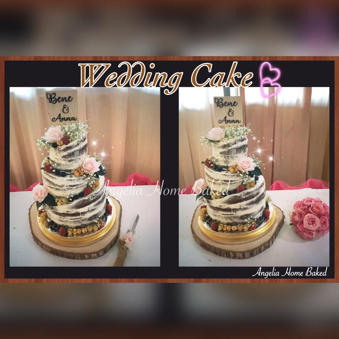 Jual 3 Tiere Wedding Cake Wedding Cake Asli Rustic Wedding Cake Kota Depok Angelia Home Baked Tokopedia