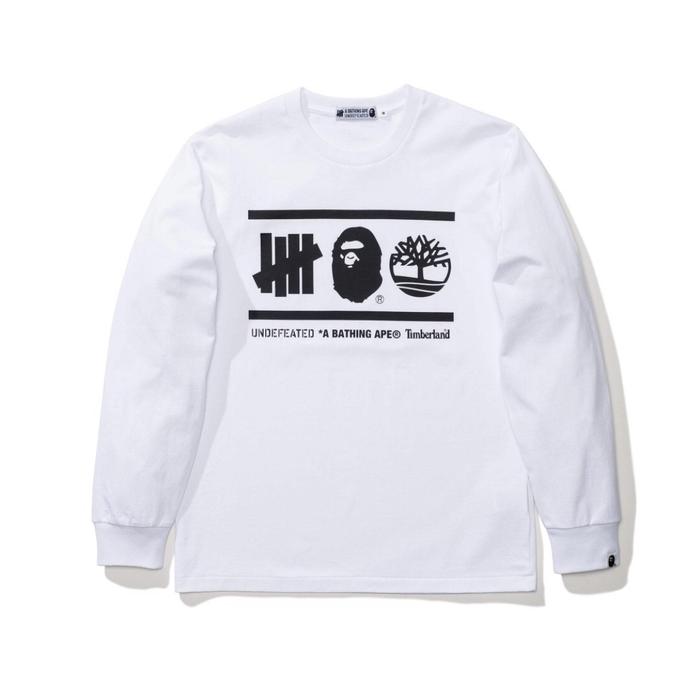 BAPE x UNDFTD TEE White Navy XXL（Bape X Undefeated X Timberland  