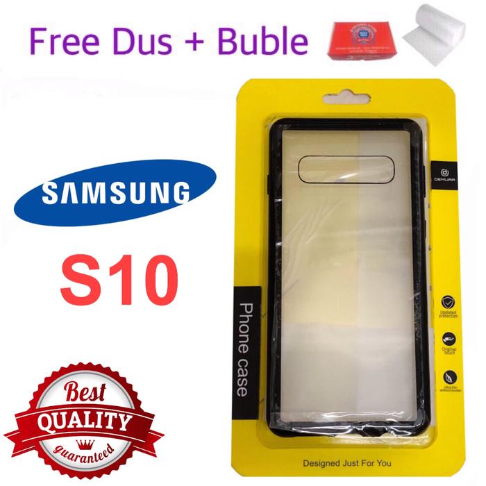 Jual dE Samsung S10 Case Magnetic Back Tempered Glass Premium