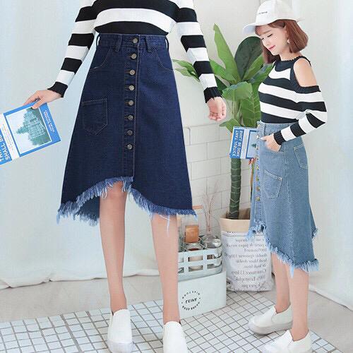 Jual Lydia Korean Denim Skirt Rok 