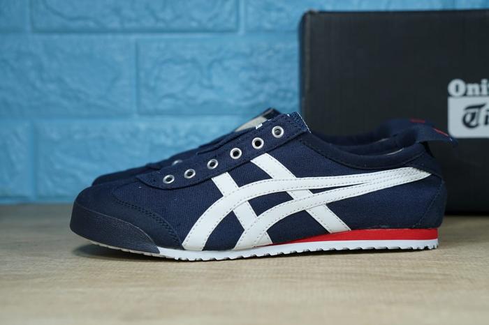 Gambar Asics Onitsuka Tiger Mexico 66 Slip On Navy White Red dari Sepa7u ID undefined Tokopedia