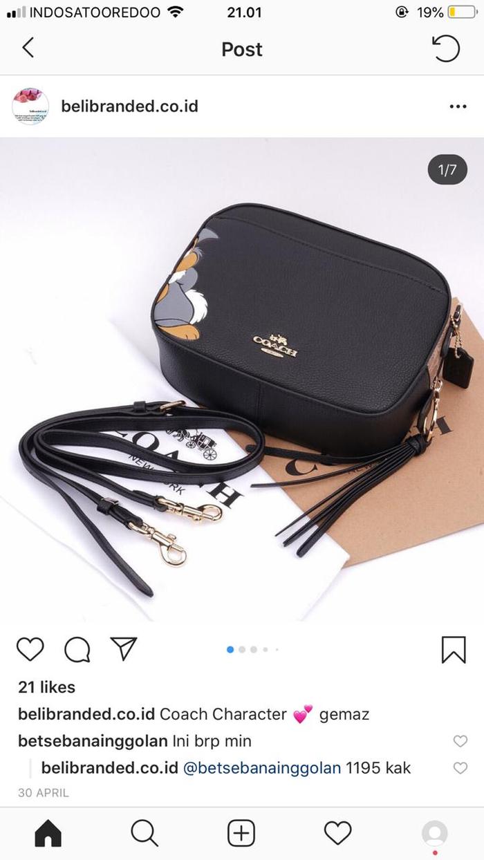 coach rabbit sling bag