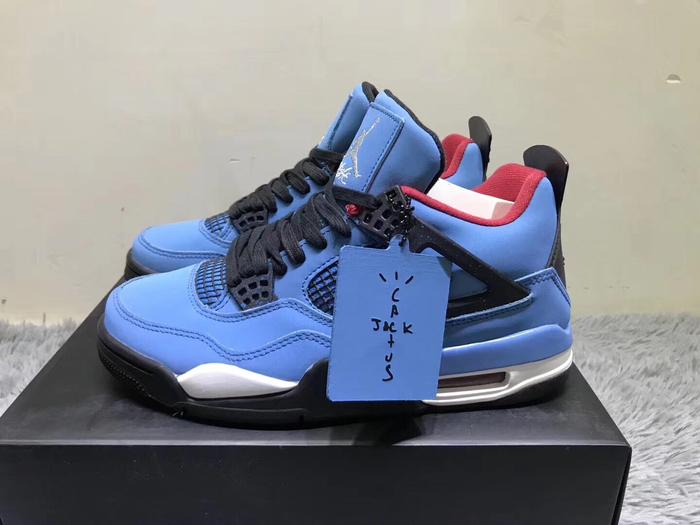 Jual TRAVIS SCOTT x NIKE AIR JORDAN 4 RETRO CACTUS JACK BLUE (AJ 4) -  Jakarta Barat - kicksme | Tokopedia