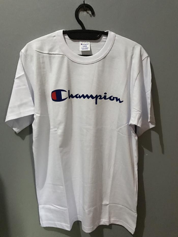 harga champion script tee