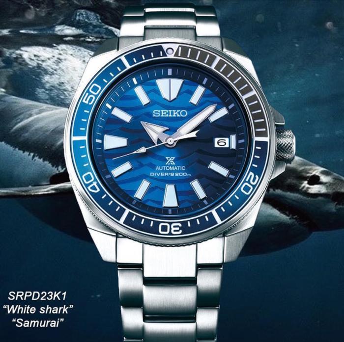 Jual SEIKO PROSPEX SAMURAI GREAT WHITE SHARK SRPD23 SRPD23K1 ORIGINAL -  Kota Medan - Murni Market 78 | Tokopedia