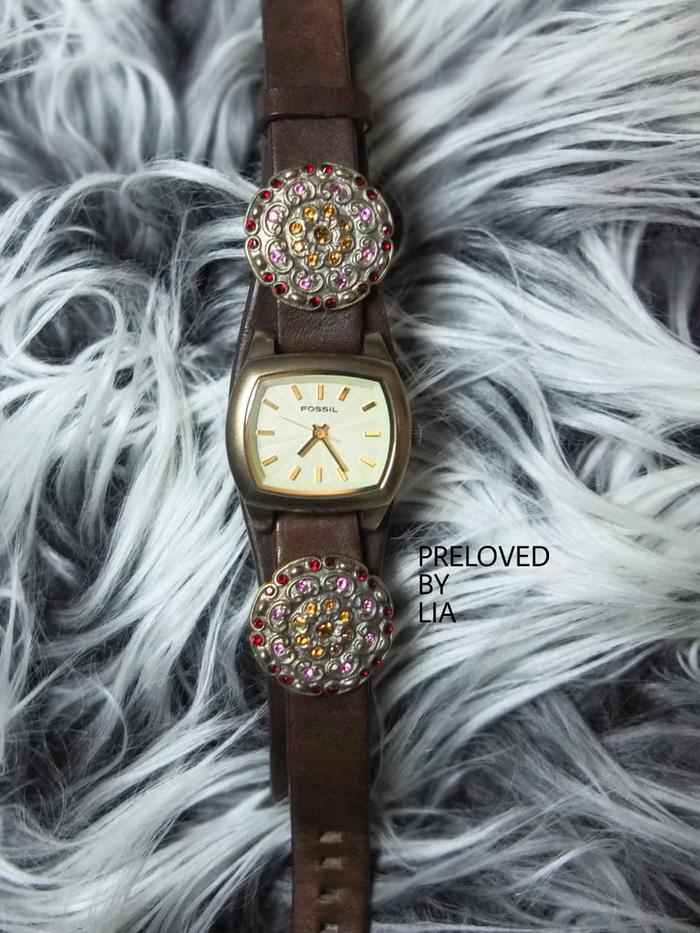 Wide Leather Band Fossil Watches Jual Vintage Fossil Lady Wide