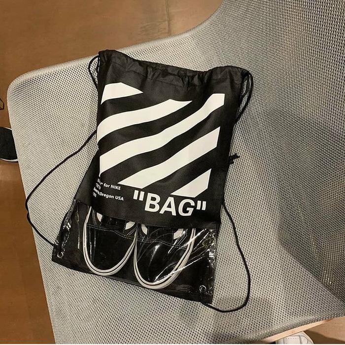 Gambar STRING BAG / TAS SERUT / GYMSACK / SLING BAG OFF WHITE POLOS ORI - Putih dari Claudia Aquarium undefined Tokopedia