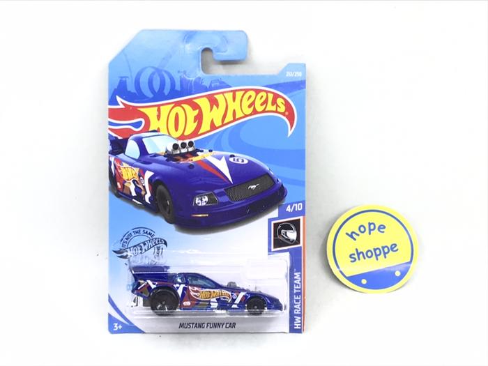 Gambar Hot Wheels Mustang Funny Car Biru HW Race Team Hotwheels L 2019 dari hopeshoppe undefined Tokopedia