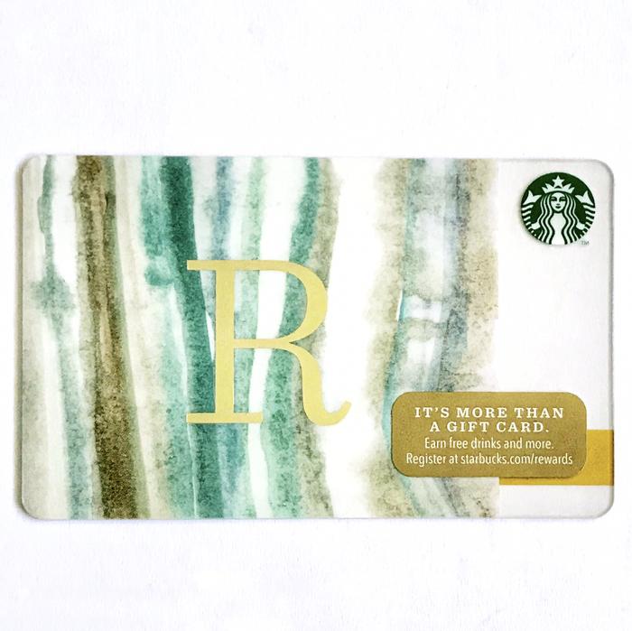 Gambar Starbucks Card “R” Letter Alphabet Kartu Huruf Gift Card dari Wilson's Room undefined Tokopedia