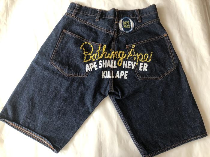 Jual Bape Bapesta Denim Jeans Shorts 